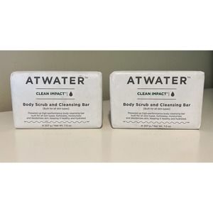 *2 Pack* AtWater Clean Impact Body Scrub and Cleansing Bar 7 oz